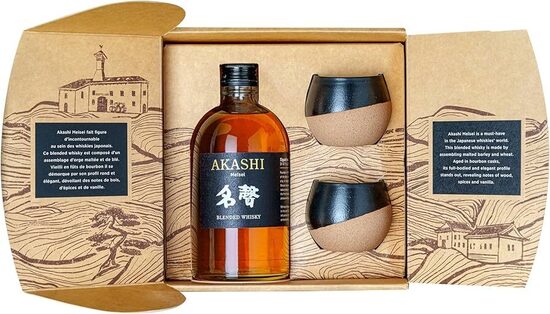 Akashi Meisei 50cl Gift Pack + 2 Glasses